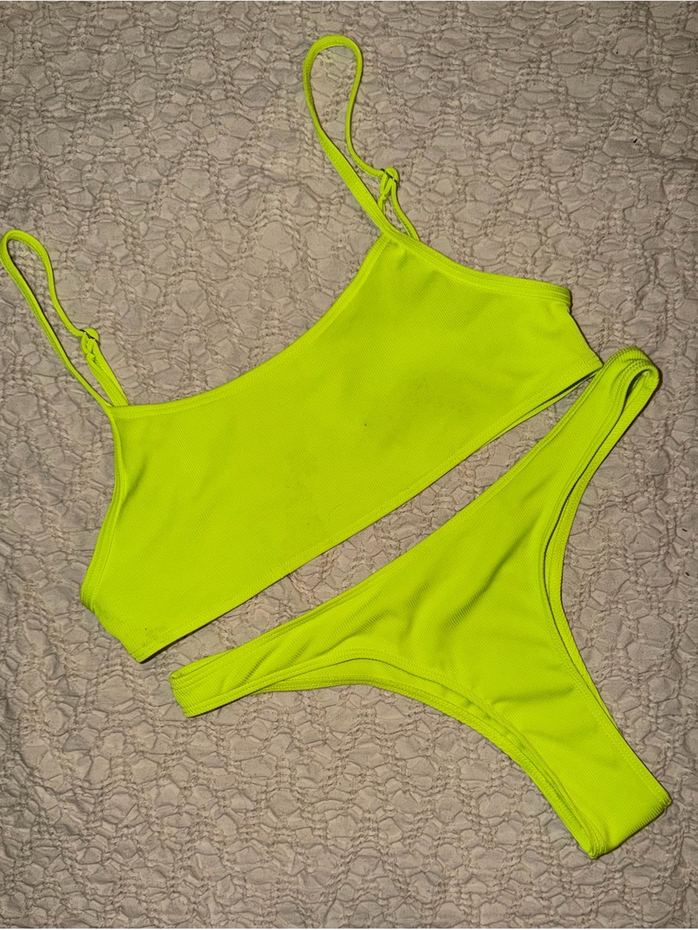 Neon Lime Women’s Bikini Set - Bright Yellow-Green Swimwear